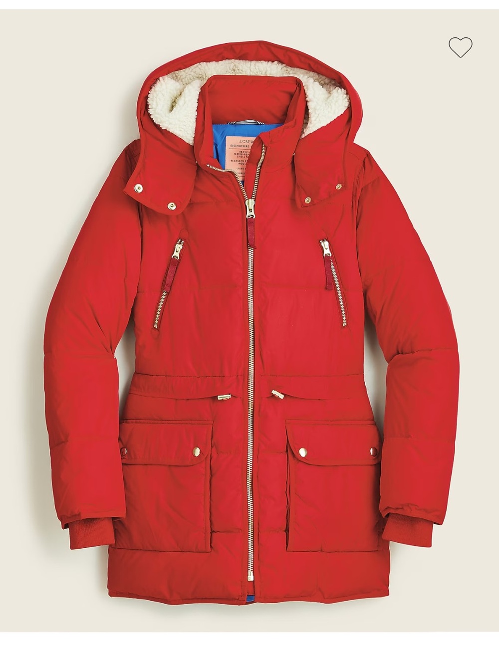 J.Crew Chateau Puffer Jacket with PrimaLoft